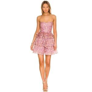 Ulla Johnson Lavender Celina Ruffled Mini Dress US6